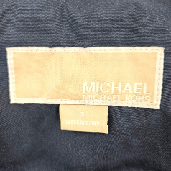 MICHAEL Michael Kors Navy Blue With Gold Hardware Utility Jacket - Picture 5 of 9